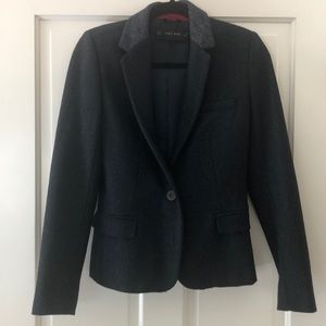 Zara Basics Navy wool Blazer xs